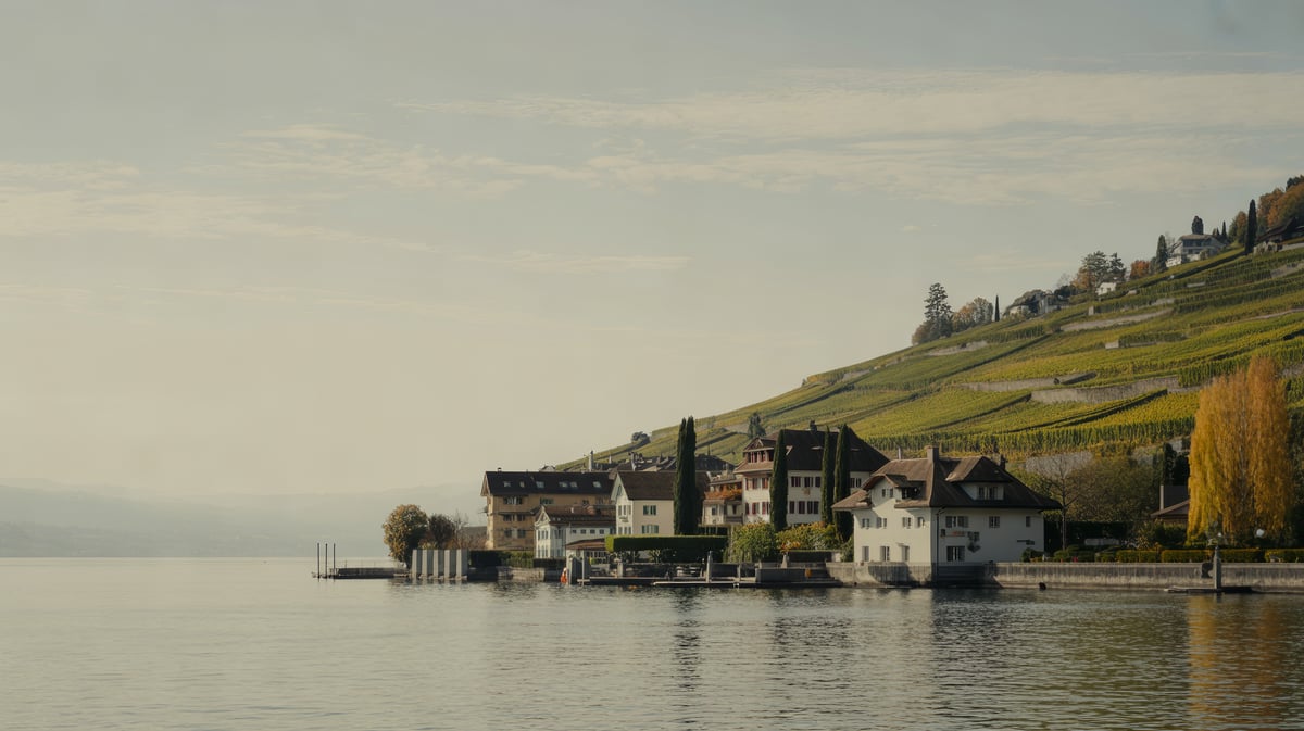 Rebberge an der Goldküste über dem Zürichsee